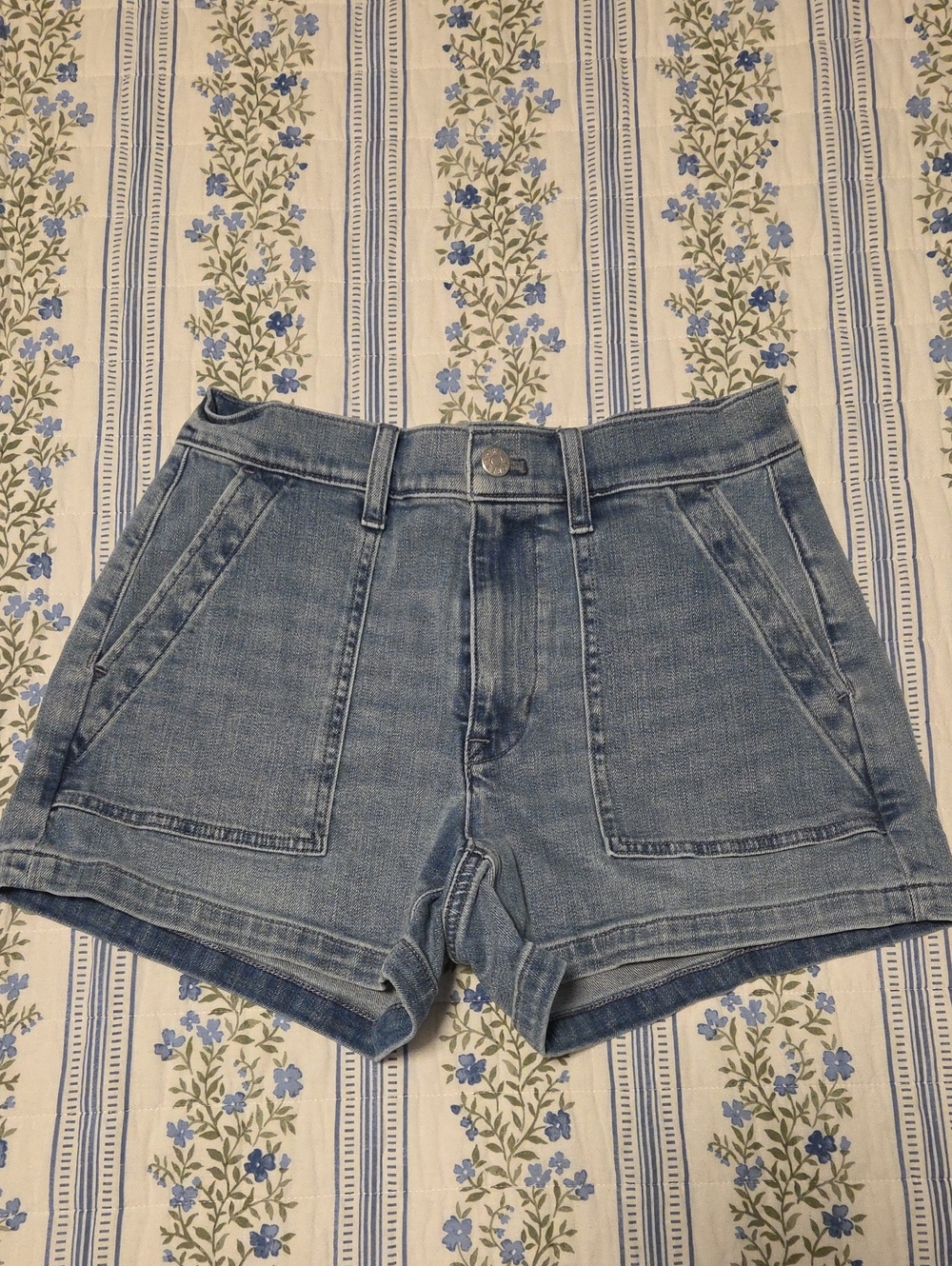 J. Crew Light Blue Denim High-Rise Shorts